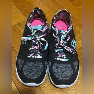 Skechers Black and Gray Athletic Shoes